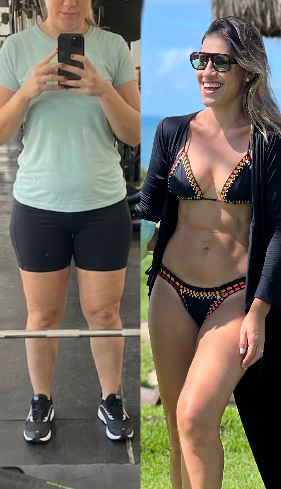 Antes e depois de uma leitora do Método Barriga Leve